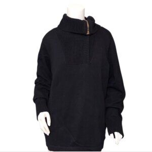 LRL Ralph Lauren 1/4 Zip Funnel Cowl Neck Pullover Sweater